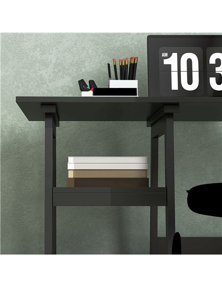 HOMCOM Compact Computer Desk with Storage Shelves, Study Table with Bookshelf, PC Table Workstation for Home Office, Study, Easy - pic 154022 | FastDaddyshop