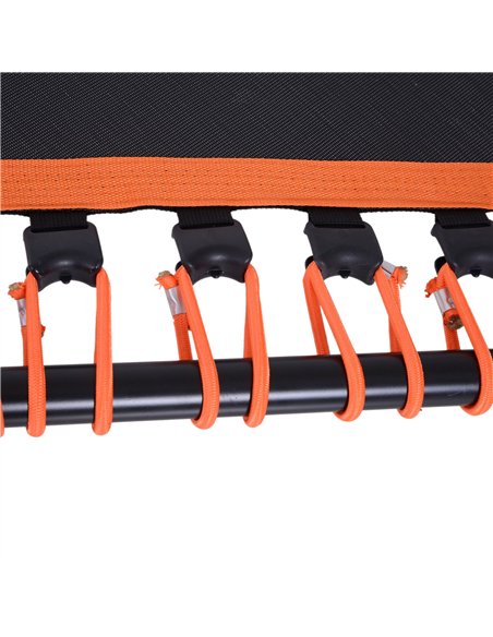 HOMCOM Mini Trampoline W/Adjustable Handle Bar - Black/Orange - pic 154104 | FastDaddyshop