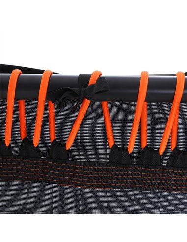 HOMCOM 48" Octagonal Mini Fitness Trampoline Rebounder Indoor Outdoor Foldable Mini Jumper with Adjustable Handle, Max Load 100 