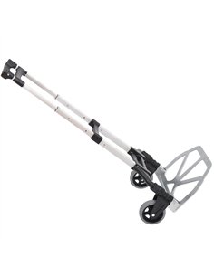 HOMCOM Aluminium Folding Hand Truck Trolley, Heavy Duty Foldable Sack Cart with Adjustable Telescoping Handle, 70KG Load Capacit