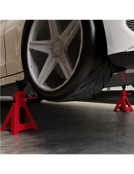 HOMCOM Axle Stands 2 Ton Car Jack Stands Pack of 2, 28-42.5 cm Height Adjustable Support Jack Stand, Heavy Duty Car Lift Tool fo - pic 154147 | FastDaddyshop