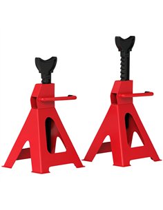 HOMCOM Axle Stands 3 Ton Car Jack Stands Pack of 2, 38.5-60 cm Height Adjustable Support Jack Stand, Heavy Duty Car Lift Tool fo