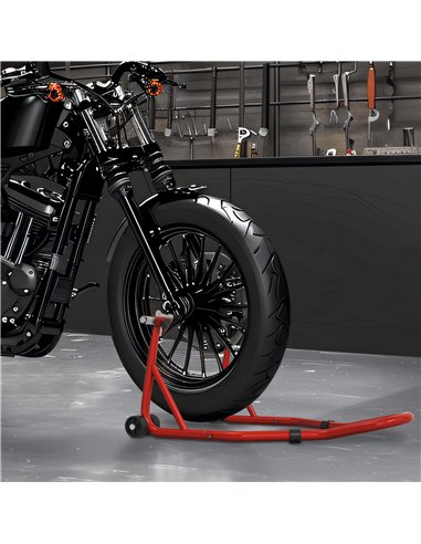 Homcom Rear Motorcycle Paddock Stand Motorbike Stand with Anti-Slip Mat, U-Shaped and L-Shaped Adapters, 200 kg Capacity, for 18