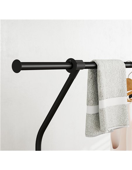 HOMCOM 126L Laundry Sorter, Rolling Wash Basket with Hanging Rail and Mobile 3-Bag Organiser for Bedroom, Bathroom, Laundry Room - pic 154256 | FastDaddyshop