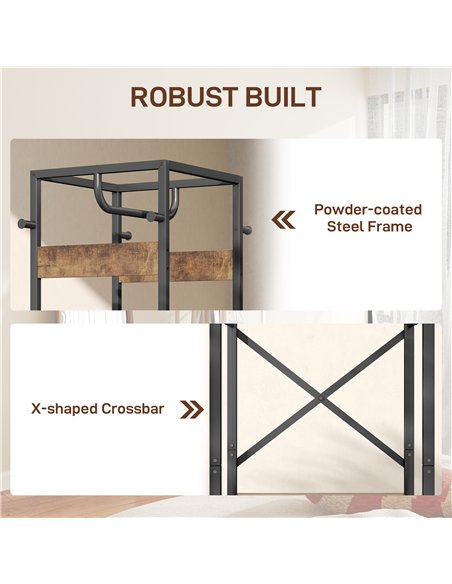 HOMCOM Multi-Storage Clothes Rack - Brown/Black - pic 154262 | FastDaddyshop