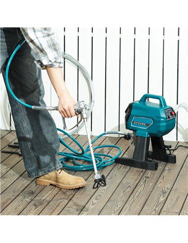 HOMCOM Airless Paint Sprayer, Thinning-Free, Electric﻿ Fence Paint Sprayer for Exterior and Interior DIY Painting Projects, Wall