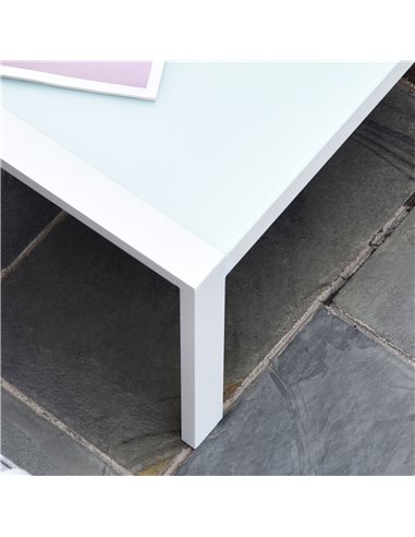 Outsunny 4-Seater Outdoor PE Rattan Table and Chairs Set White/Grey