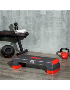 HOMCOM Aerobic Step, 10cm, 15cm & 20cm Height Adjustable Exercise Stepper for Exercise Workout, Nonslip Step Board Great for Hom 2