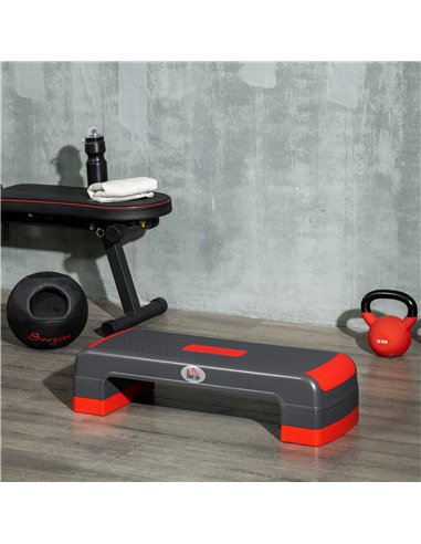 HOMCOM Aerobic Step, 10cm, 15cm & 20cm Height Adjustable Exercise Stepper for Exercise Workout, Nonslip Step Board Great for Hom