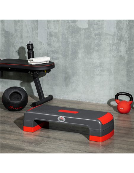 HOMCOM Aerobic Step, 10cm, 15cm & 20cm Height Adjustable Exercise Stepper for Exercise Workout, Nonslip Step Board Great for Hom - pic 154285 | FastDaddyshop
