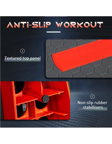 HOMCOM Aerobic Step, 10cm, 15cm & 20cm Height Adjustable Exercise Stepper for Exercise Workout, Nonslip Step Board Great for Hom