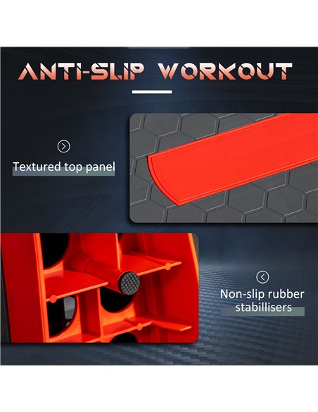 HOMCOM Aerobic Step, 10cm, 15cm & 20cm Height Adjustable Exercise Stepper for Exercise Workout, Nonslip Step Board Great for Hom - pic 154289 | FastDaddyshop