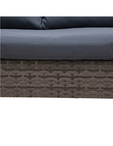 Outsunny 4-Seater PE Rattan Garden Sofa Set with 2 Seats, Coffee Table, Grey