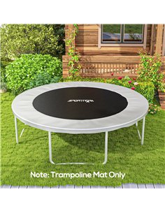 SPORTNOW Trampoline Replacement Mat with Spring Pull Tool, 54 V-Hooks, for 10ft Trampoline using 14cm Springs, Black 2