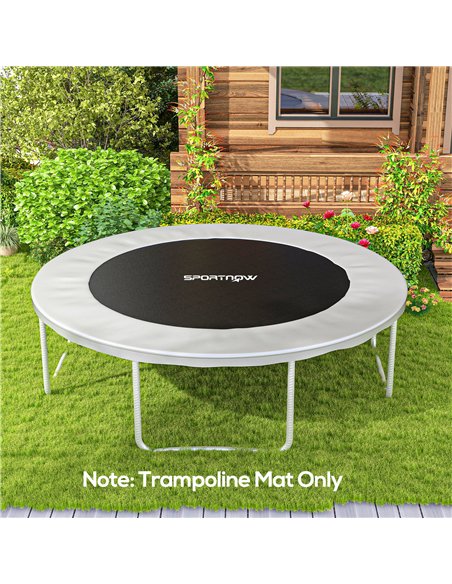 SPORTNOW Trampoline Replacement Mat with Spring Pull Tool, 42 V-Hooks, for 8ft Trampoline using 14cm Springs, Black - pic 154744 | FastDaddyshop