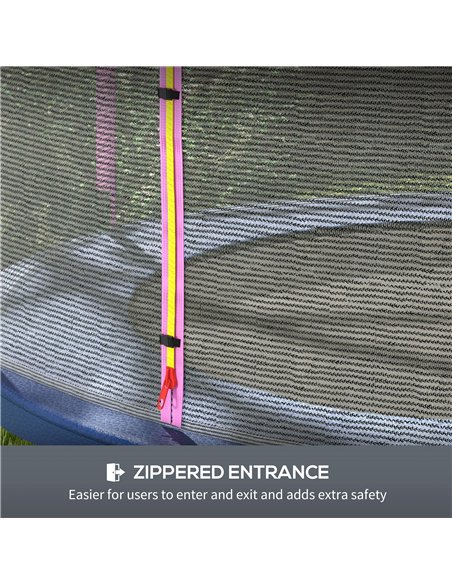 SPORTNOW 10ft Trampoline Net Replacement with 6 Plastic Pole Covers, Weather-Resistant Trampoline Netting Replacement with Zippe - pic 154774 | FastDaddyshop