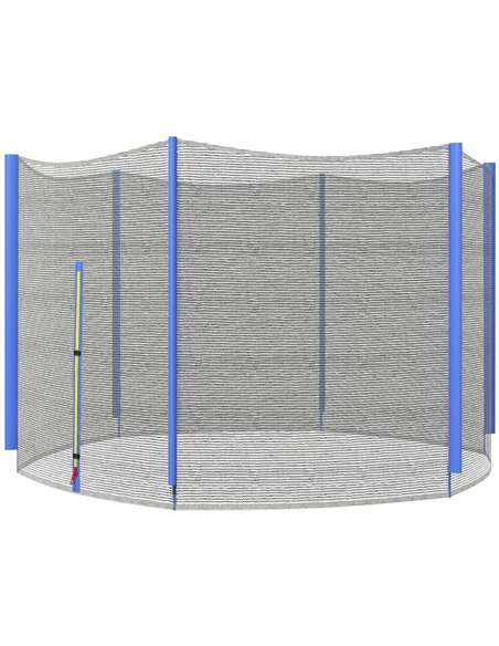 SPORTNOW 10ft Trampoline Net Replacement with 6 Plastic Pole Covers, Weather-Resistant Trampoline Netting Replacement with Zippe - pic 154779 | FastDaddyshop