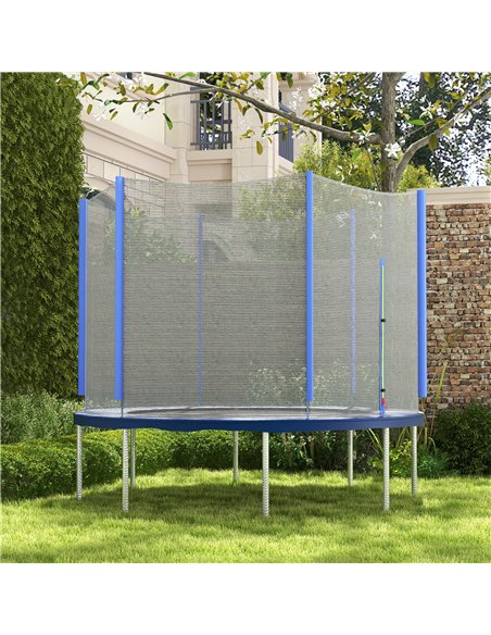 SPORTNOW 10ft Trampoline Net Replacement with 6 Plastic Pole Covers, Weather-Resistant Trampoline Netting Replacement with Zippe - pic 154780 | FastDaddyshop