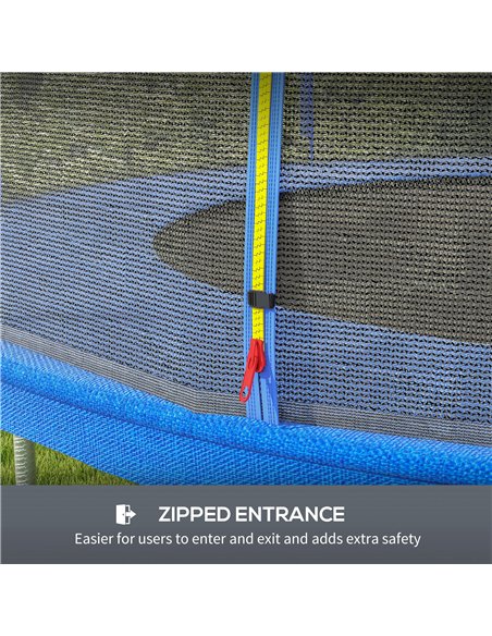 SPORTNOW 10ft Trampoline Net Replacement with 6 Plastic Pole Covers, Weather-Resistant Trampoline Netting Replacement with Zippe - pic 154783 | FastDaddyshop