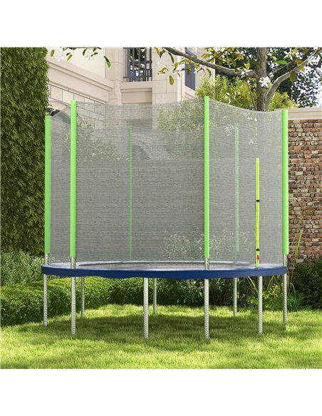 SPORTNOW 10ft Trampoline Net Replacement with 6 Plastic Pole Covers, Weather-Resistant Trampoline Netting Replacement with Zippe - pic 154789 | FastDaddyshop