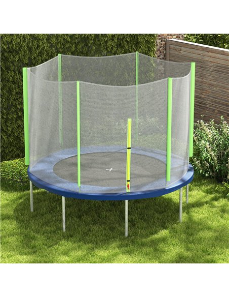 SPORTNOW 10ft Trampoline Net Replacement with 6 Plastic Pole Covers, Weather-Resistant Trampoline Netting Replacement with Zippe - pic 154794 | FastDaddyshop