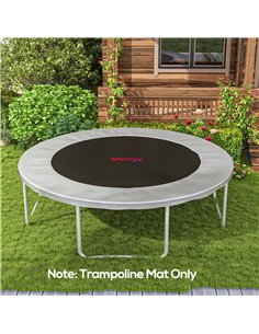 SPORTNOW Replacement Trampoline Mat with Spring Pull Tool, 72 V-Hooks, for 12ft Trampoline using 14cm Springs, Orange 2