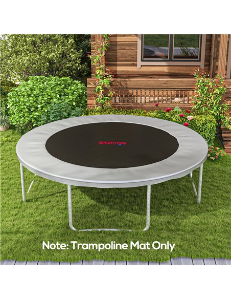 SPORTNOW Replacement Trampoline Mat with Spring Pull Tool, 72 V-Hooks, for 12ft Trampoline using 14cm Springs, Orange - pic 154798 | FastDaddyshop