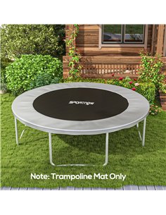 SPORTNOW Replacement Trampoline Mat with Spring Pull Tool, 72 V-Hooks, for 12ft Trampoline using 14cm Springs, Green 2