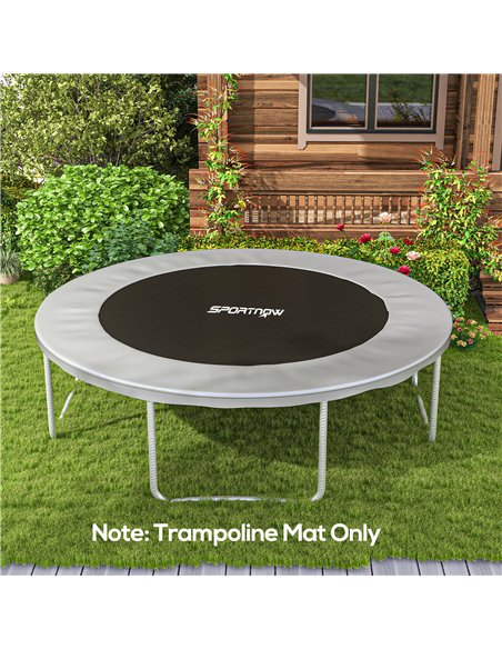 SPORTNOW Replacement Trampoline Mat with Spring Pull Tool, 72 V-Hooks, for 12ft Trampoline using 14cm Springs, Green - pic 154807 | FastDaddyshop