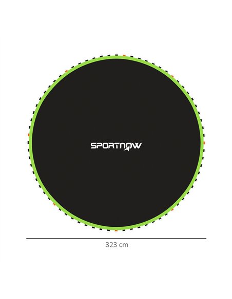 SPORTNOW Replacement Trampoline Mat with Spring Pull Tool, 72 V-Hooks, for 12ft Trampoline using 14cm Springs, Green - pic 154808 | FastDaddyshop