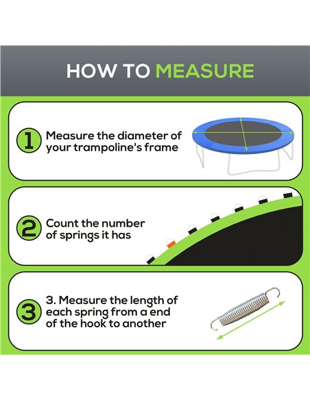 SPORTNOW Replacement Trampoline Mat with Spring Pull Tool, 72 V-Hooks, for 12ft Trampoline using 14cm Springs, Green - pic 154812 | FastDaddyshop