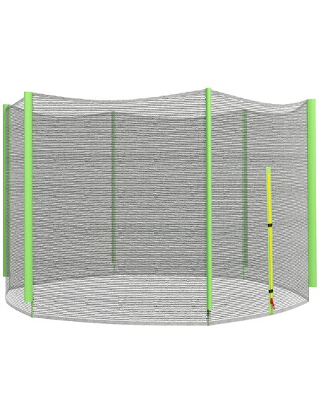 SPORTNOW 8ft Trampoline Net Replacement with 6 Plastic Pole Covers, Weather-Resistant Trampoline Netting Replacement with Zipped - pic 154815 | FastDaddyshop