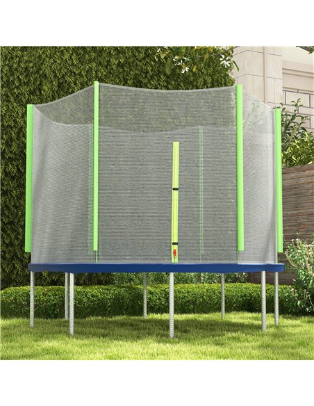 SPORTNOW 8ft Trampoline Net Replacement with 6 Plastic Pole Covers, Weather-Resistant Trampoline Netting Replacement with Zipped - pic 154822 | FastDaddyshop