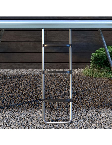 SPORTNOW Galvanised Steel Trampoline Ladder, 2 Steps/3 Steps Outdoor Trampoline Accessories for 6ft, 8ft, 10ft, 12ft, 13ft, 14ft - pic 154830 | FastDaddyshop