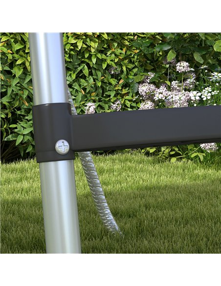 SPORTNOW Galvanised Steel Trampoline Ladder, 2 Steps/3 Steps Outdoor Trampoline Accessories for 6ft, 8ft, 10ft, 12ft, 13ft, 14ft - pic 154831 | FastDaddyshop
