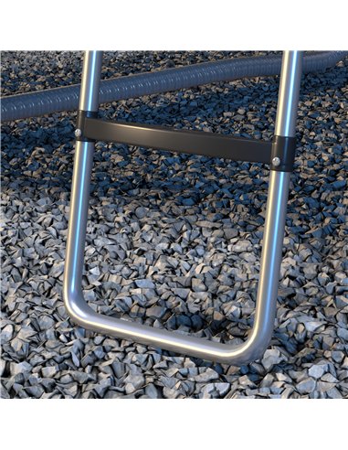 SPORTNOW Galvanised Steel Trampoline Ladder, 2 Steps/3 Steps Outdoor Trampoline Accessories for 6ft, 8ft, 10ft, 12ft, 13ft, 14ft
