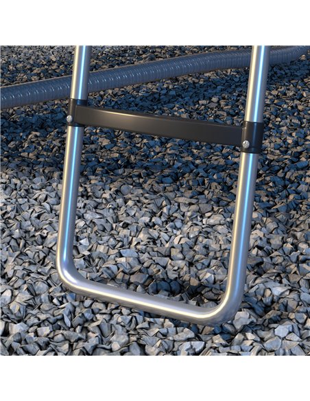 SPORTNOW Galvanised Steel Trampoline Ladder, 2 Steps/3 Steps Outdoor Trampoline Accessories for 6ft, 8ft, 10ft, 12ft, 13ft, 14ft - pic 154832 | FastDaddyshop