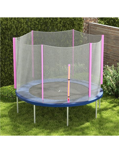 SPORTNOW 8ft Trampoline Net Replacement with 6 Plastic Pole Covers, Weather-Resistant Trampoline Netting Replacement with Zipped - pic 154867 | FastDaddyshop