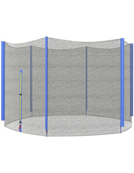 SPORTNOW 8ft Trampoline Net Replacement with 6 Plastic Pole Covers, Weather-Resistant Trampoline Netting Replacement with Zipped - pic 154869 | FastDaddyshop