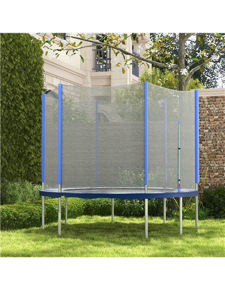 SPORTNOW 8ft Trampoline Net Replacement with 6 Plastic Pole Covers, Weather-Resistant Trampoline Netting Replacement with Zipped - pic 154870 | FastDaddyshop