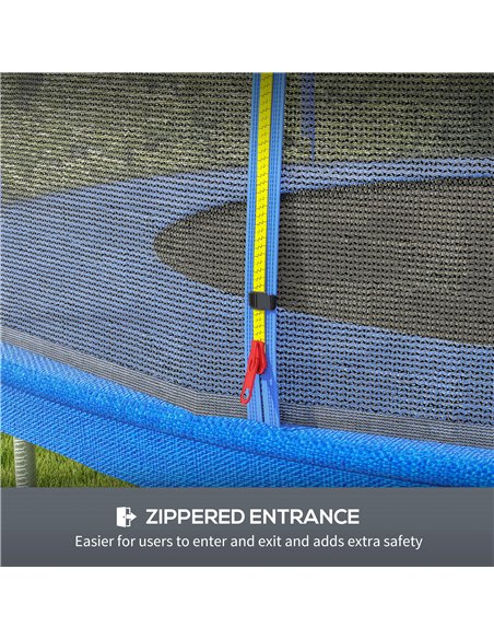 SPORTNOW 8ft Trampoline Net Replacement with 6 Plastic Pole Covers, Weather-Resistant Trampoline Netting Replacement with Zipped - pic 154873 | FastDaddyshop