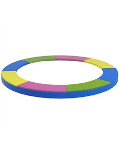 SPORTNOW 8FT Trampoline Spring Cover, Plastic Trampoline Pad Replacement with Elastic Cord, Waterproof, UV Resistant and Tear-Re