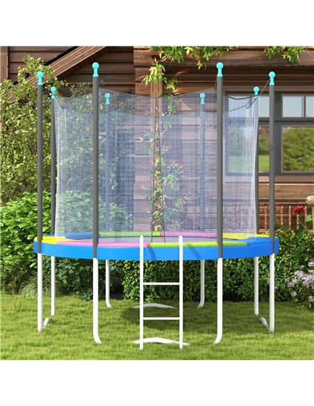 SPORTNOW 8FT Trampoline Spring Cover, Plastic Trampoline Pad Replacement with Elastic Cord, Waterproof, UV Resistant and Tear-Re - pic 154885 | FastDaddyshop