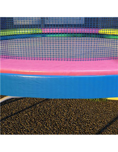 SPORTNOW 8FT Trampoline Spring Cover, Plastic Trampoline Pad Replacement with Elastic Cord, Waterproof, UV Resistant and Tear-Re