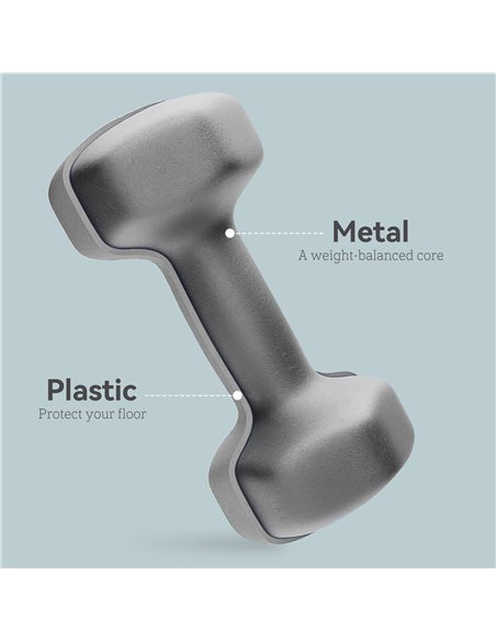 SPORTNOW 2 x 6kg Hexagonal Dumbbells Weights Set with Non-Slip Grip for Home Gym Workout, Grey - pic 154891 | FastDaddyshop