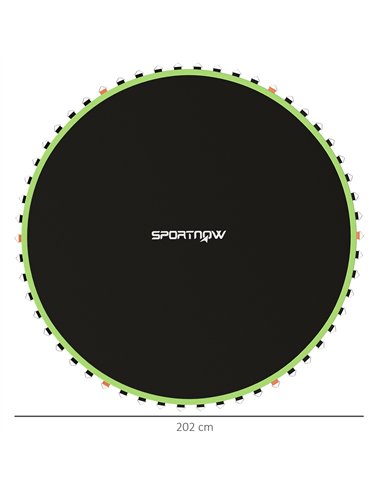 SPORTNOW Trampoline Replacement Mat with Spring Pull Tool, 42 V-Hooks, for 8ft Trampoline using 14cm Springs, Green