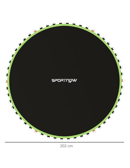 SPORTNOW Trampoline Replacement Mat with Spring Pull Tool, 42 V-Hooks, for 8ft Trampoline using 14cm Springs, Green - pic 154943 | FastDaddyshop
