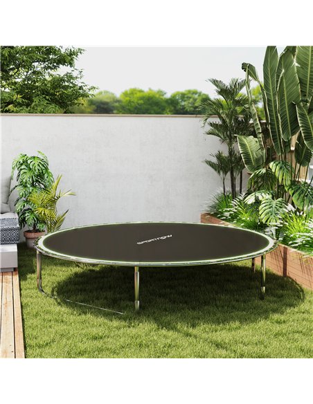 SPORTNOW Trampoline Replacement Mat with Spring Pull Tool, 42 V-Hooks, for 8ft Trampoline using 14cm Springs, Green - pic 154949 | FastDaddyshop