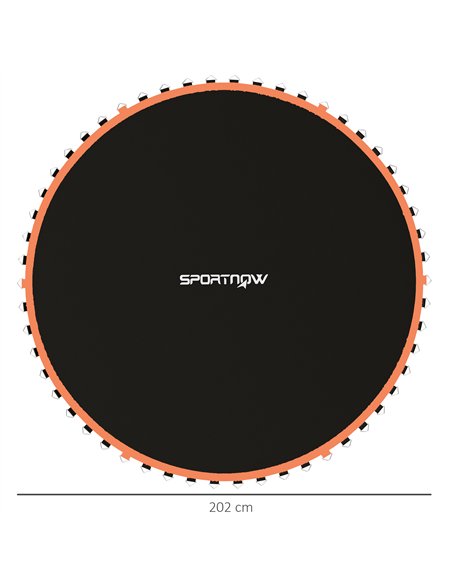 SPORTNOW Trampoline Replacement Mat with Spring Pull Tool, 42 V-Hooks, for 8ft Trampoline using 14cm Springs, Orange - pic 154952 | FastDaddyshop