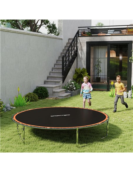 SPORTNOW Trampoline Replacement Mat with Spring Pull Tool, 54 V-Hooks, for 10ft Trampoline using 14cm Springs, Orange - pic 154960 | FastDaddyshop